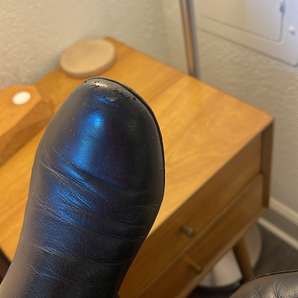 Vintage YSL y2k boots yves saint Laurent black leather ankle booties round toe - Picture 6 of 13